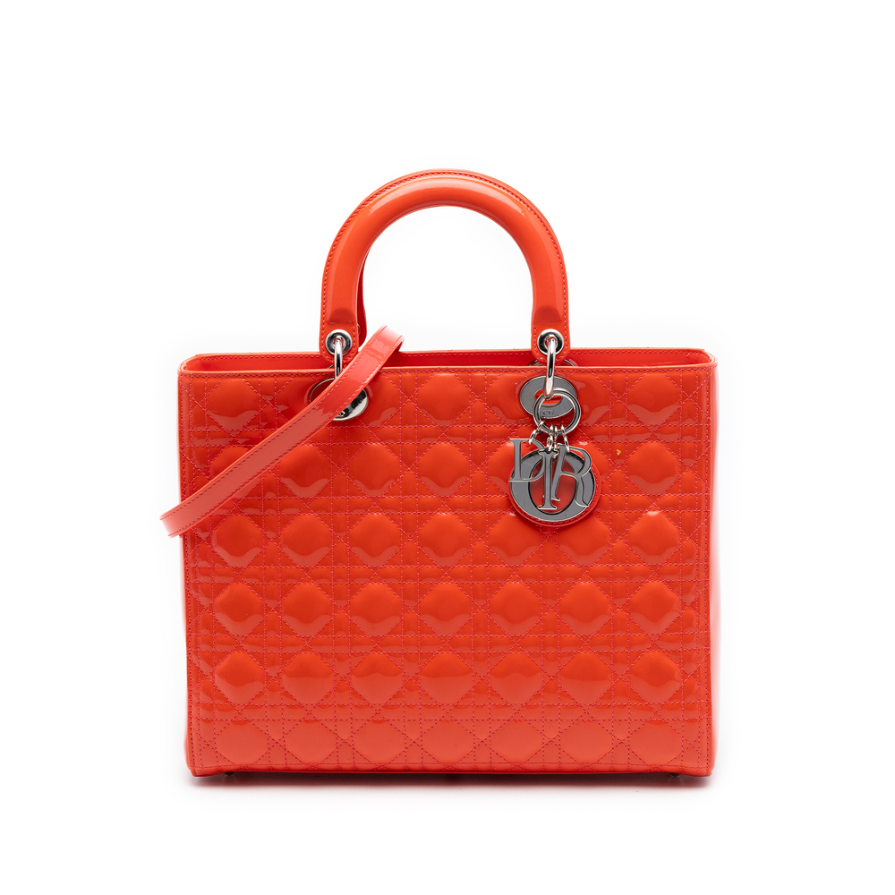 Pre-Loved Dior Large Patent Cannage Lady Dior - Picture 1 of 7